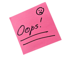 oops sticky note